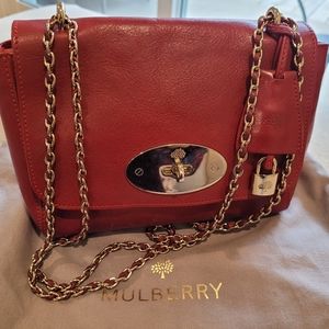 Mulberry LILY NATURAL GRAIN LEATHER POPPY RED